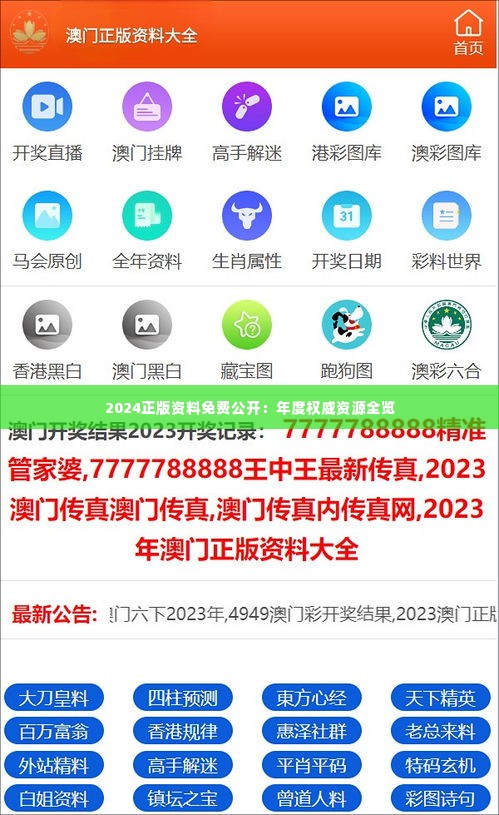 2024正版資料免費公開，獲取優(yōu)質資源的全新途徑，優(yōu)質資源獲取新途徑，2024正版資料免費公開